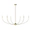 Z-Lite Shannon Chandelier, 6-Light, 62 In.W x 25.75 In.H, Rubbed Brass/white 3040-62RB - alternate 6